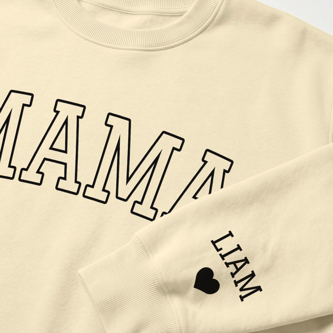 Personalized Sweater "MAMA" with Sleeve Print