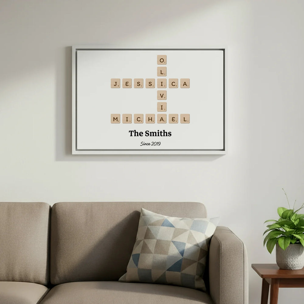 Personalized Canvas "Scrabble"