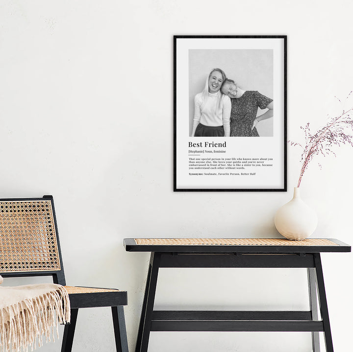 Personalized Photo Poster "Best Friend Definition"