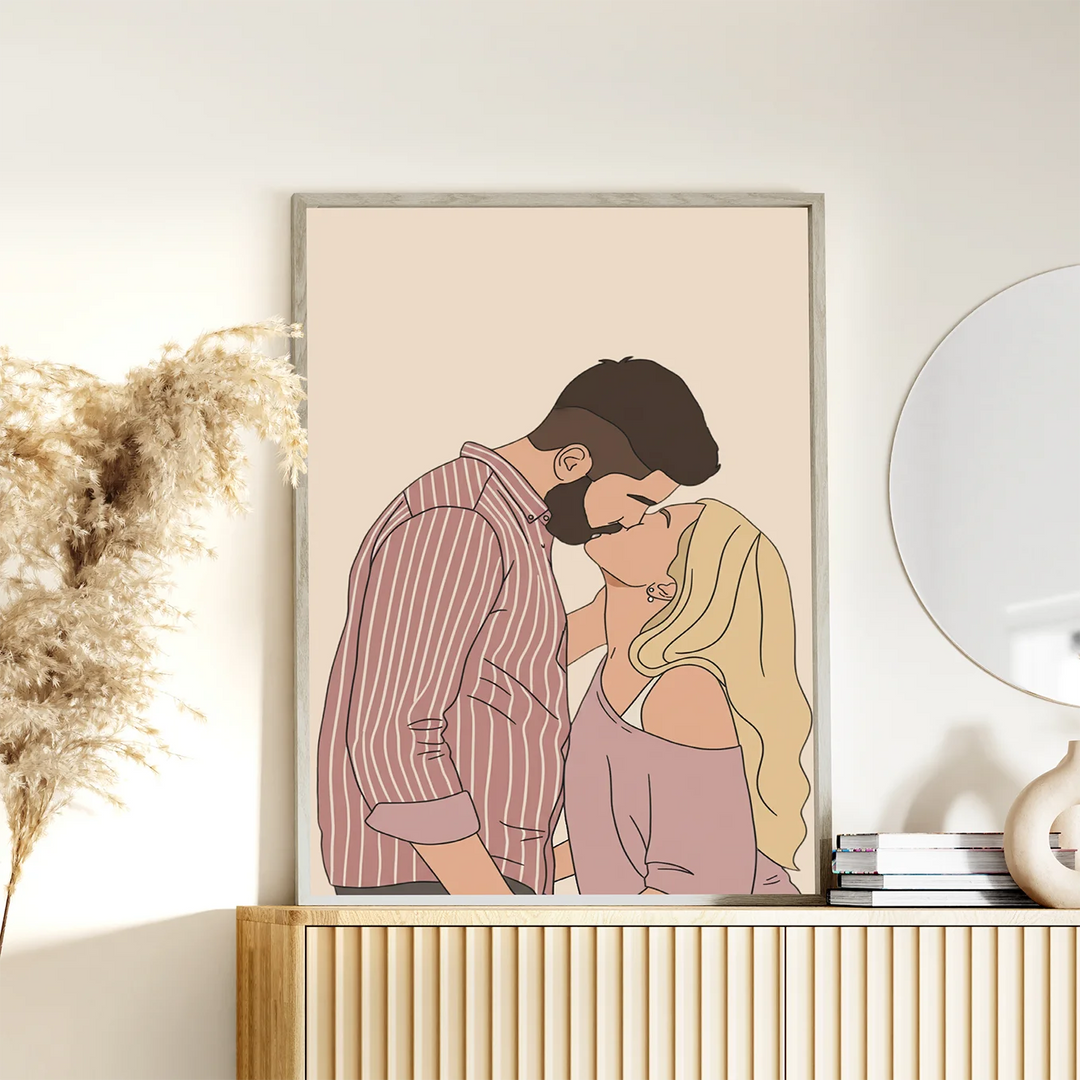 Personalized Poster "Couple Drawing"