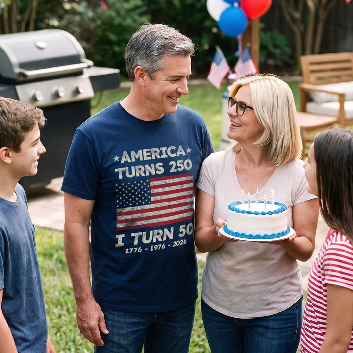 Personalized T-Shirt "America turns 250"