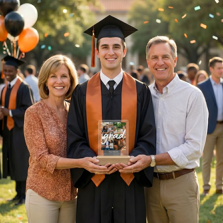 Personalized Acrylic Light Photo Collage "Graduation" Night Light, Decorative Light, Glow Light