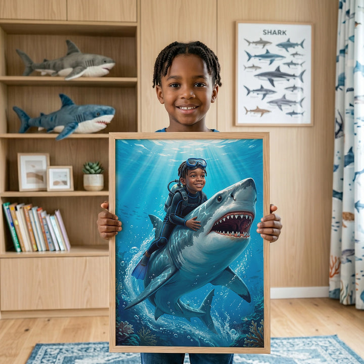 Personalized Kids Poster "Shark"