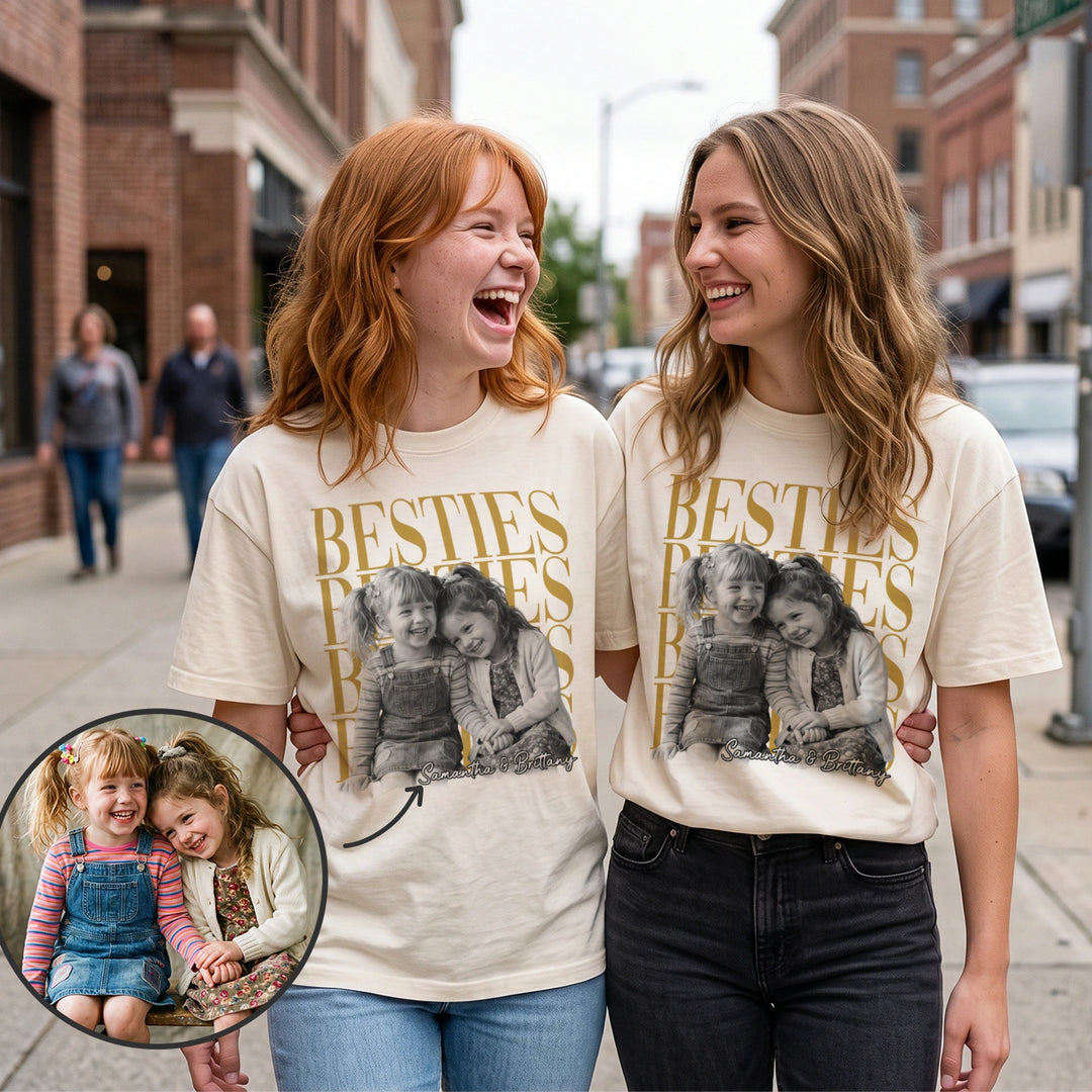 Personalized T-Shirt "Besties Retro"
