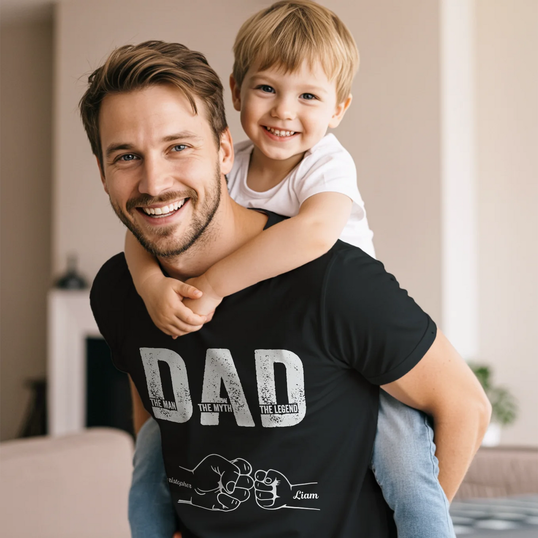 Personalized T‑Shirt "Dad - The Man, The Myth, The Legend"