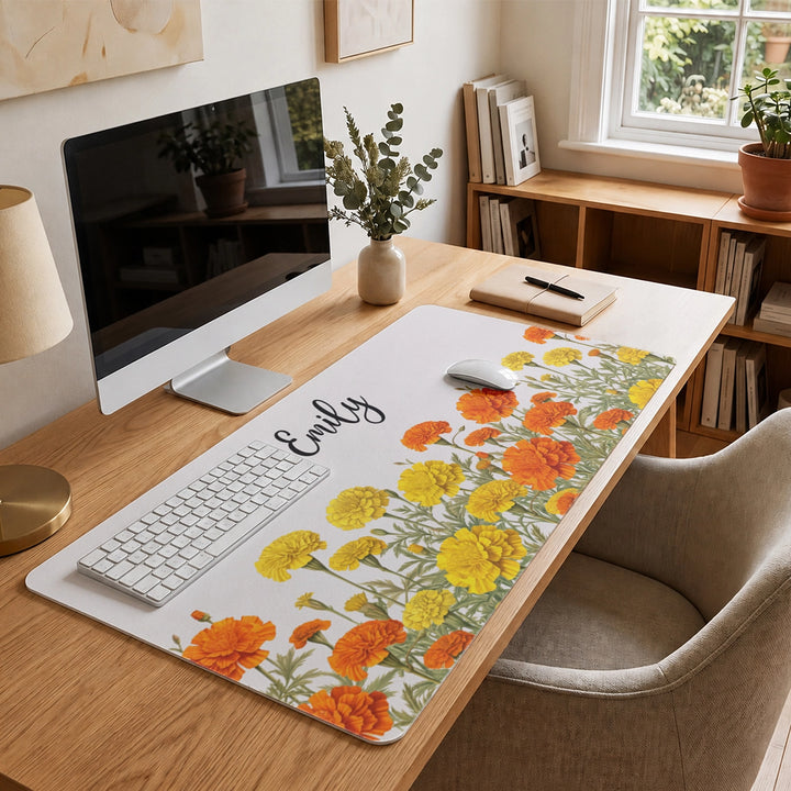 Personalized Desk Mat "Flowers"