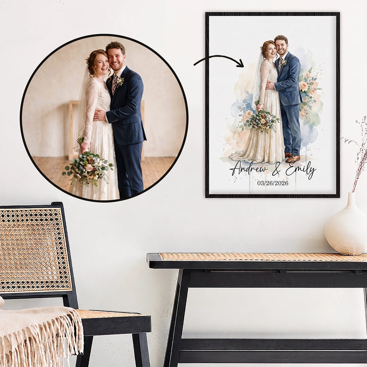 Personalized Poster "Watercolor Wedding"