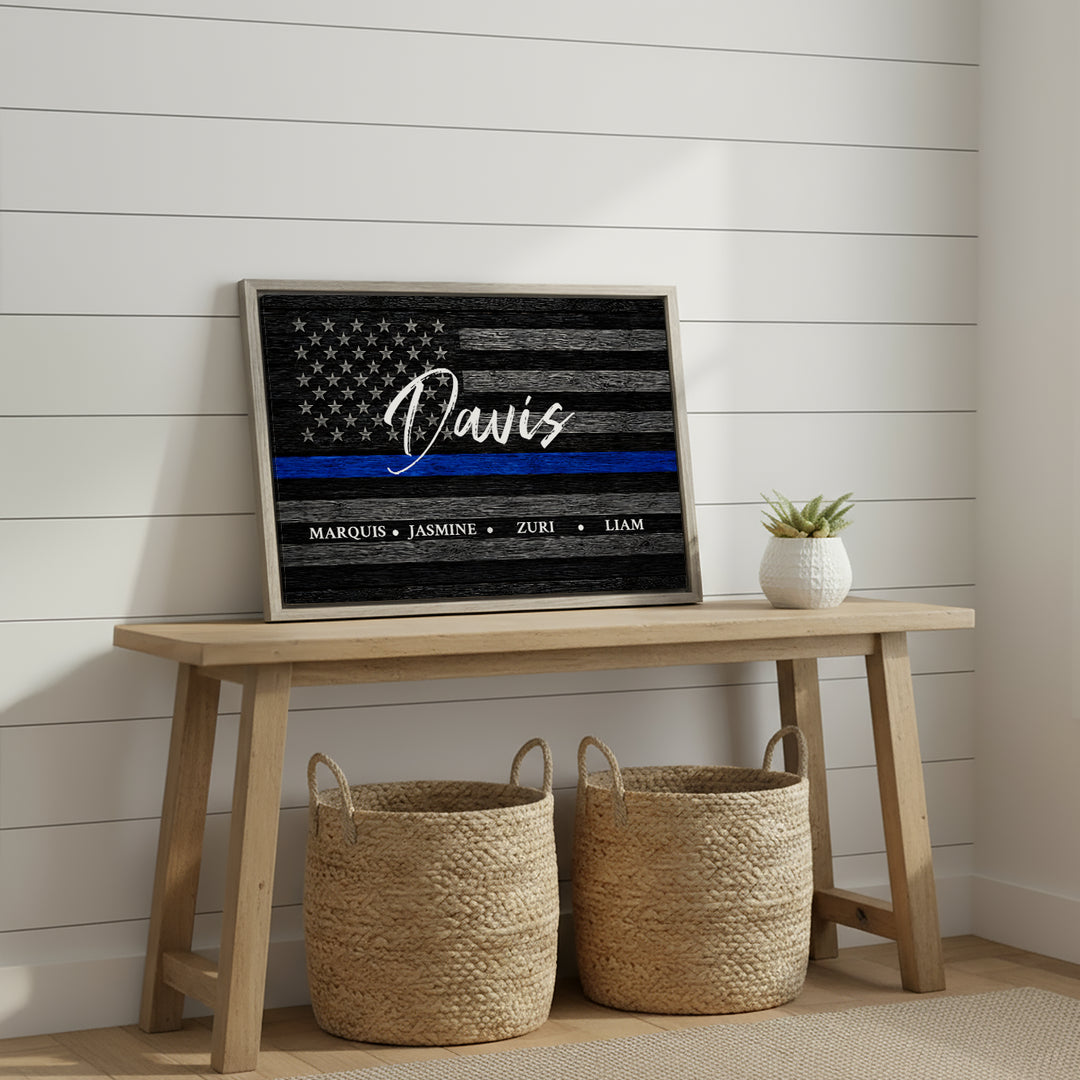 Personalized Canvas "American Flag"
