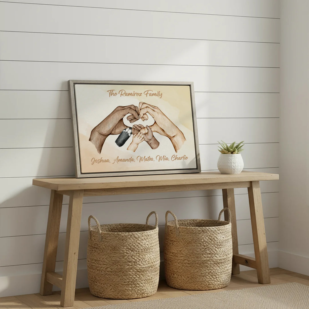 Personalized Canvas "Family Happiness"