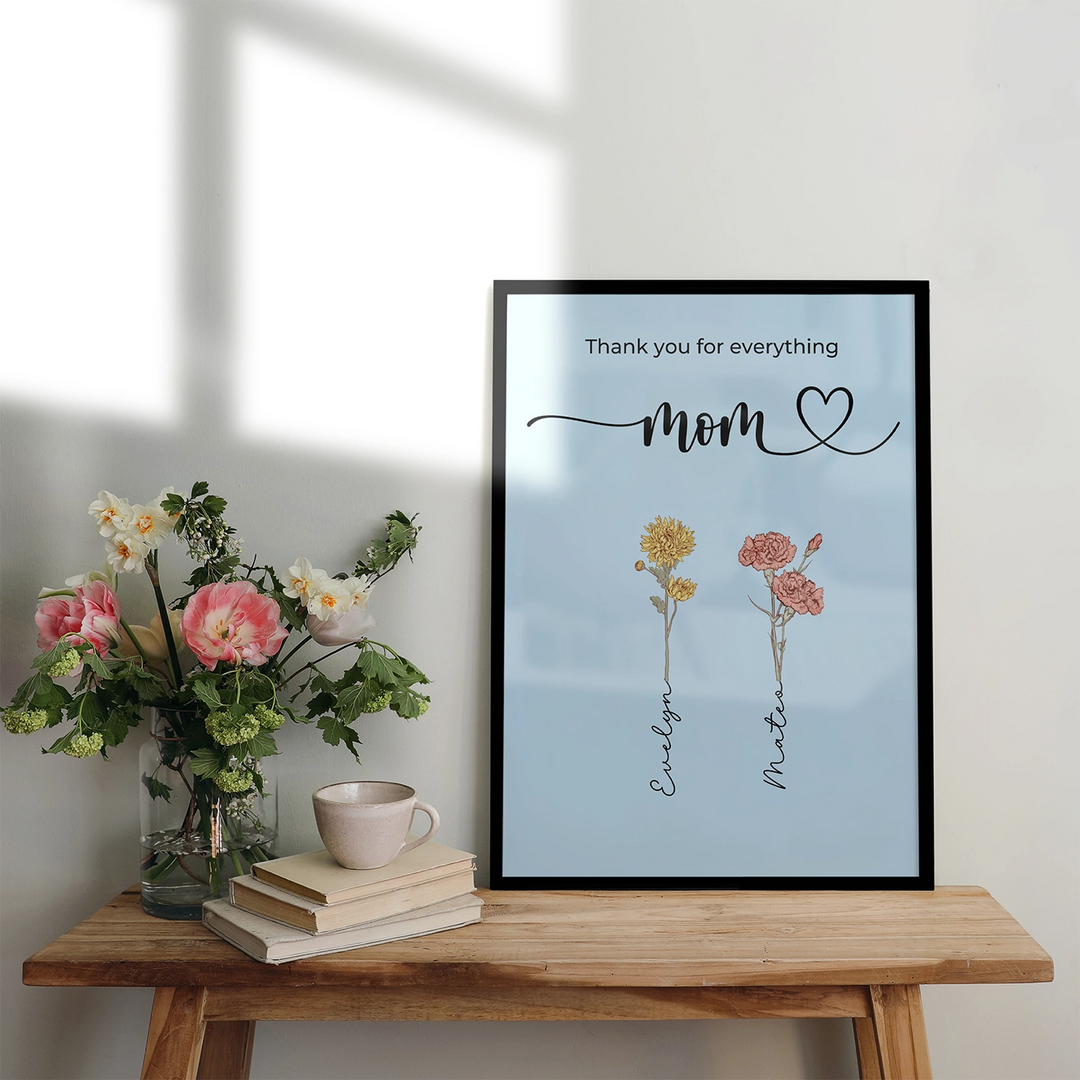 Personalized Poster "Flowers for Mom"
