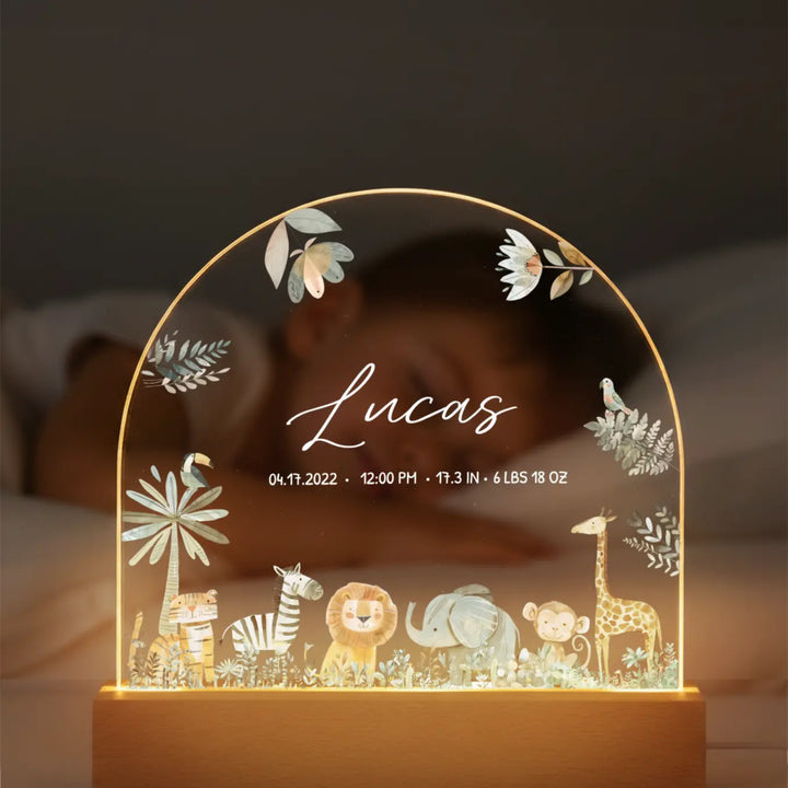Personalized Night Light "Safari Animals"