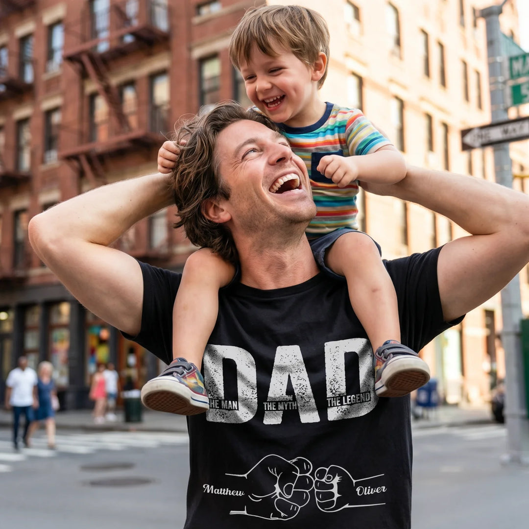 Personalized T‑Shirt "Dad - The Man, The Myth, The Legend"