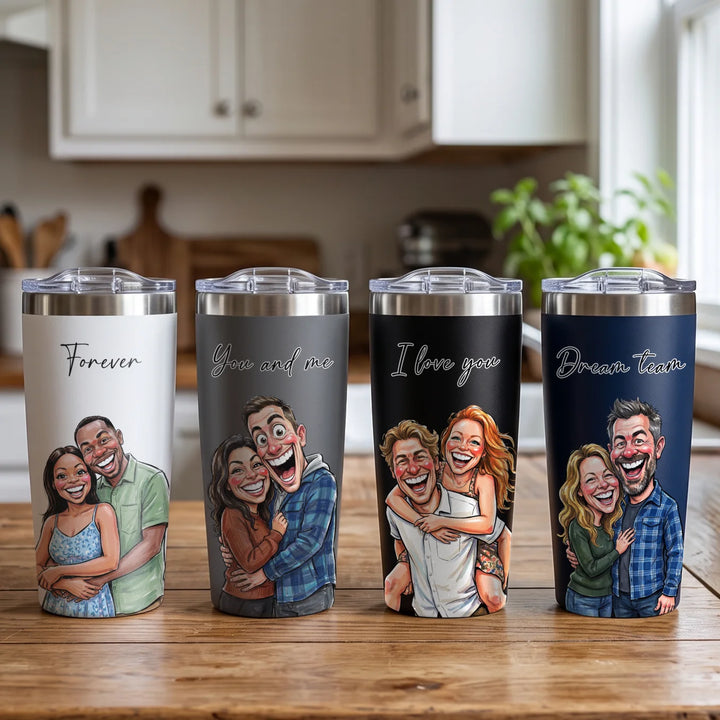 Personalized Tumbler "Couple Sketch"