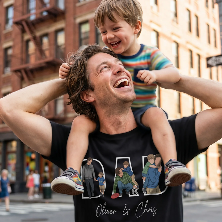 Personalized T-Shirt "DAD" with Photos
