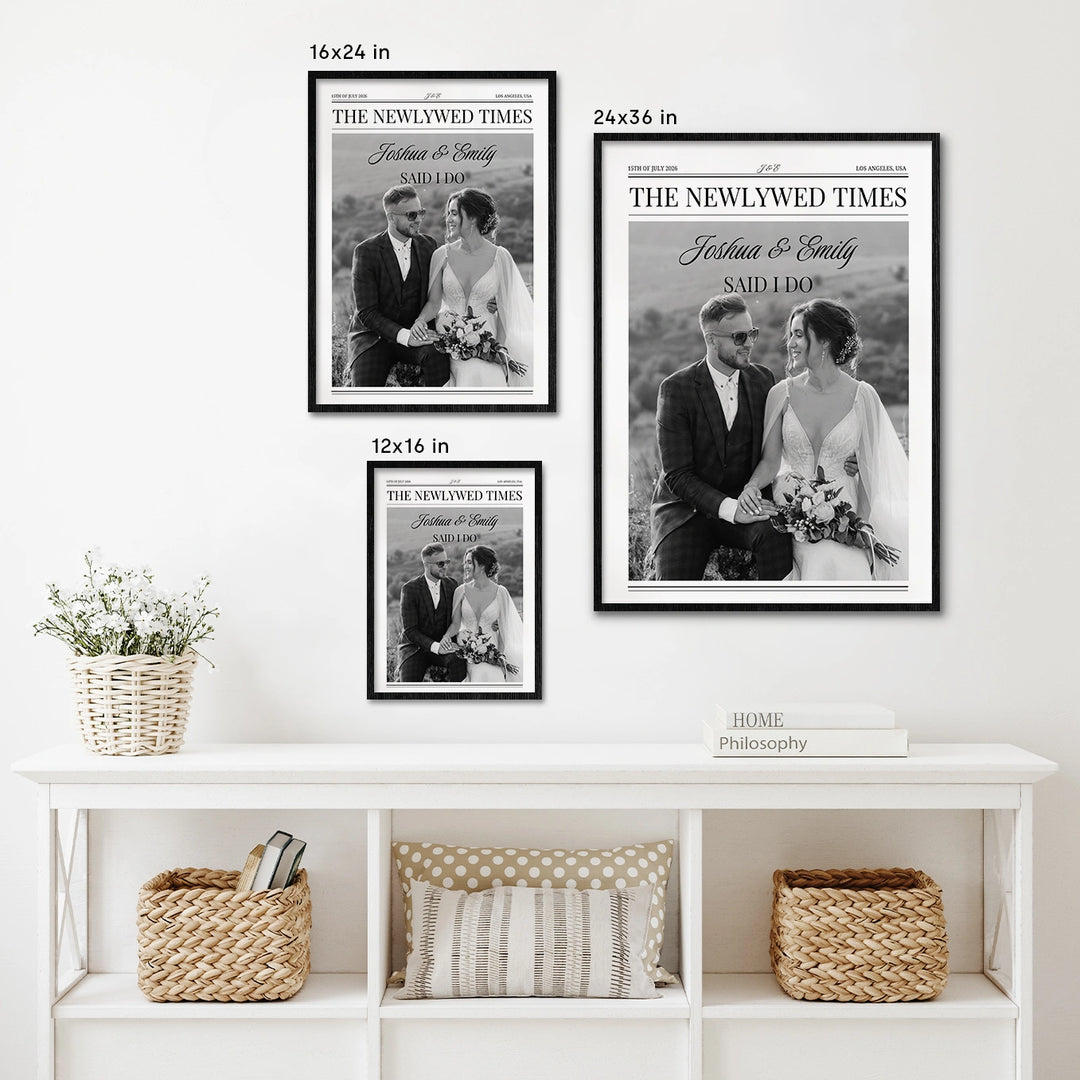 Personalized Poster "Wedding Newspaper Article"