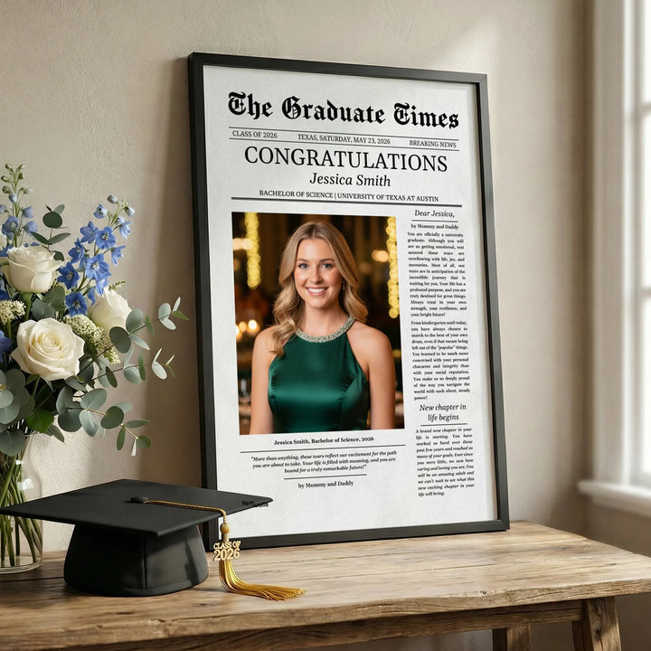 Personalized Graduation Poster Magazine "The Graduate Times"