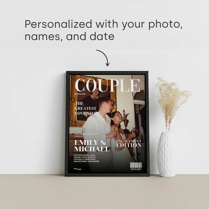 Personalized Canvas "Couple Magazine"