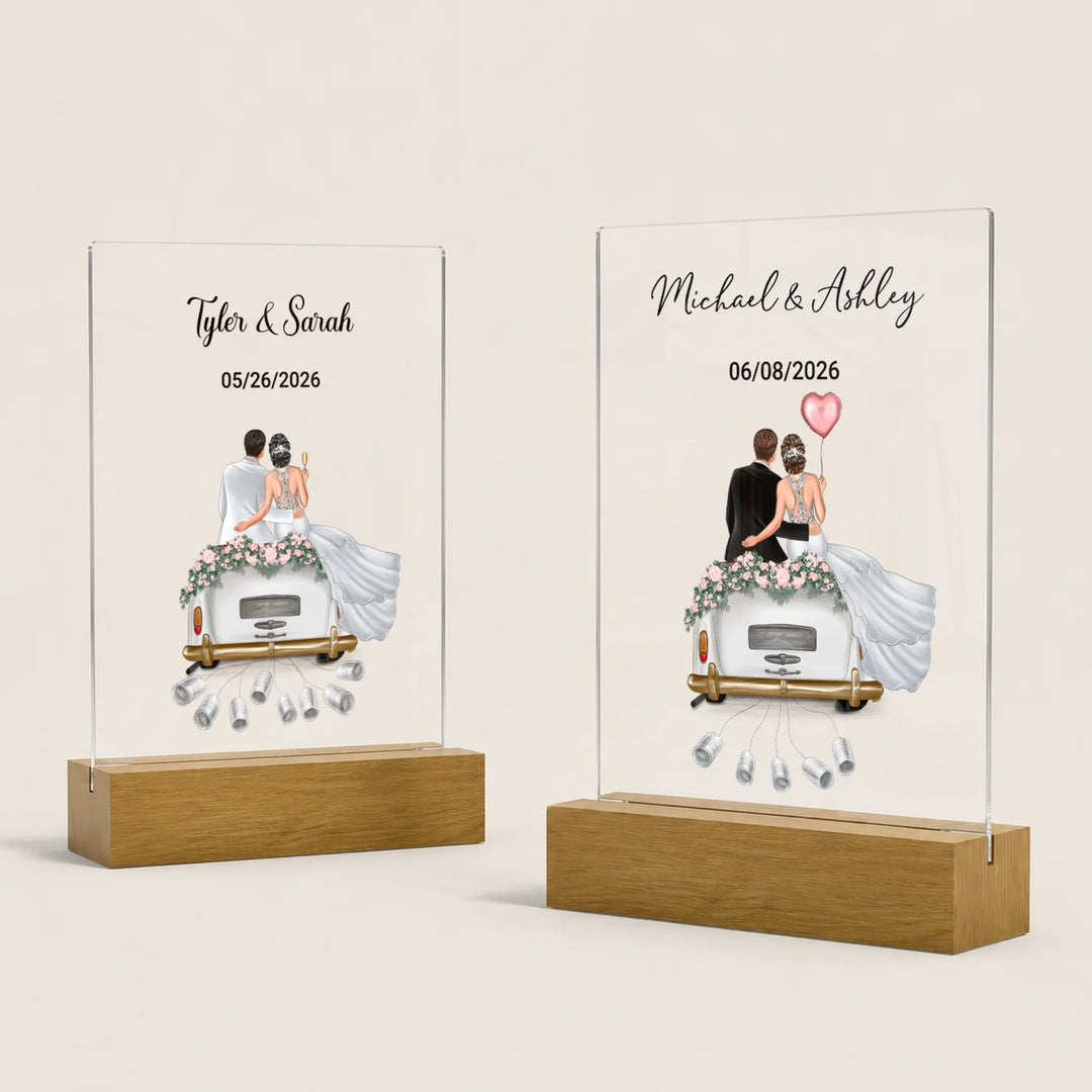 "Just Married" - Personalized Acrylic Panel
