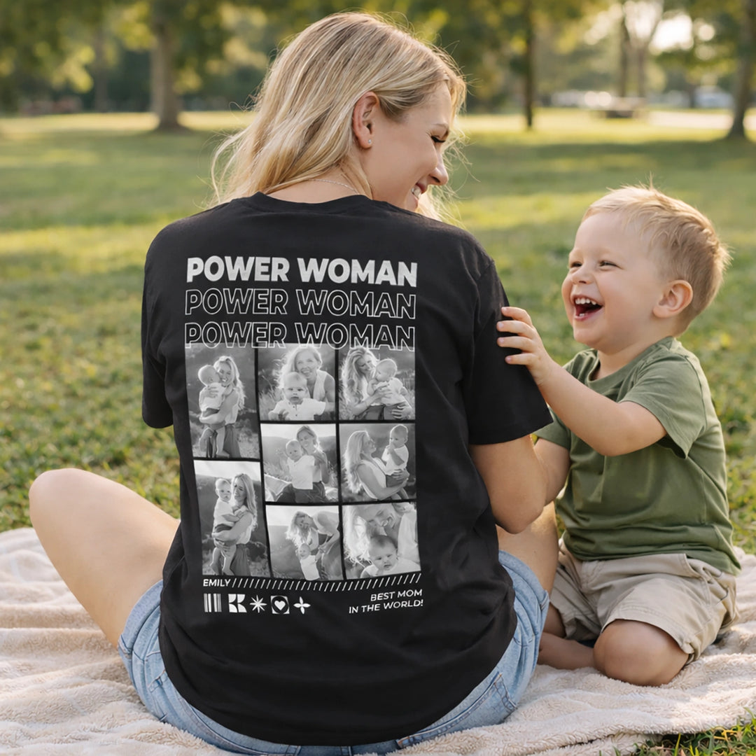 Personalized T-Shirt with Photos "Mom"