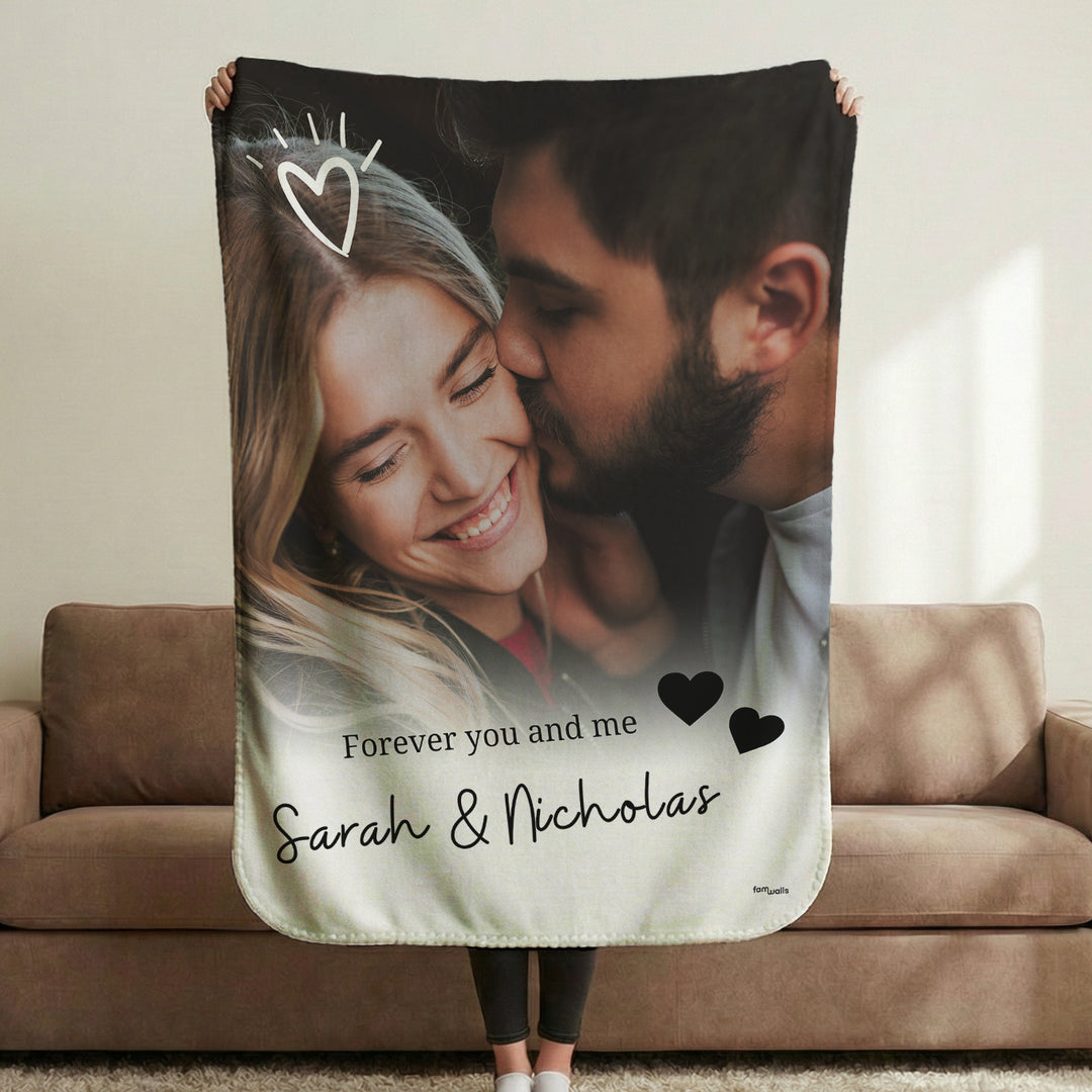 Personalized Blanket "Your Photo & Text"