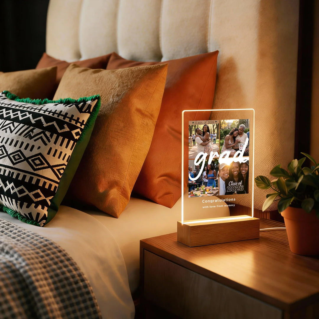 Personalized Acrylic Light Photo Collage "Graduation" Night Light, Decorative Light, Glow Light