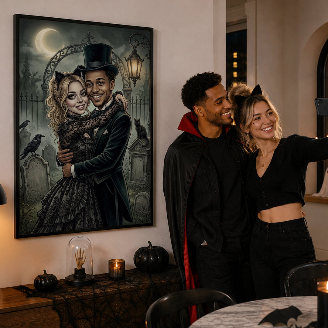 Personalized Poster "Couple Gothic"