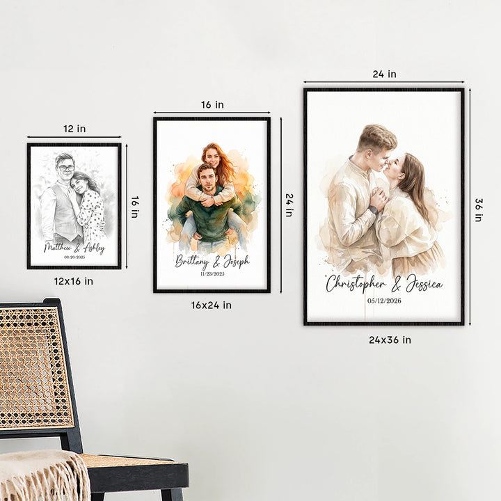 Personalized Poster "Watercolor Couple"