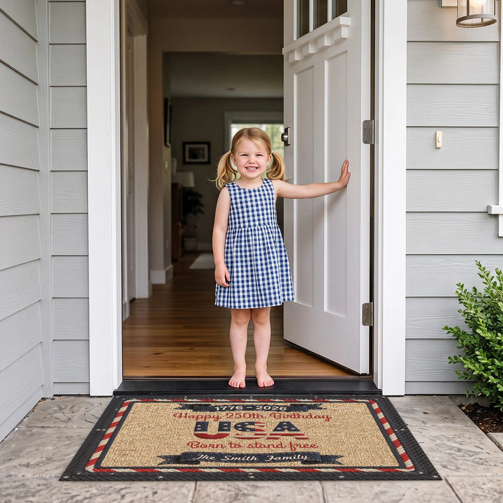 Personalized Doormat “Happy 250th Birthday”