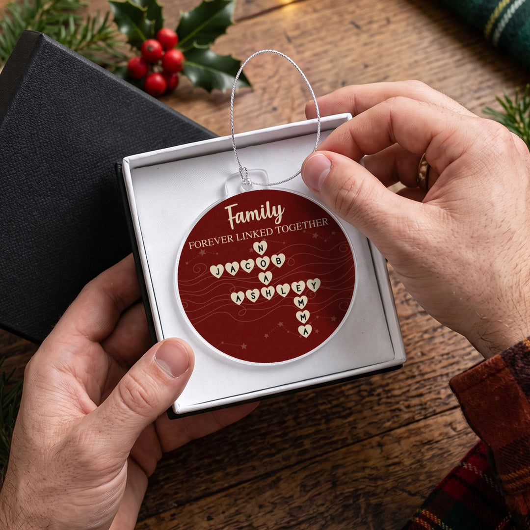 Personalized Christmas Tree Ornament "Scrabble Heart"