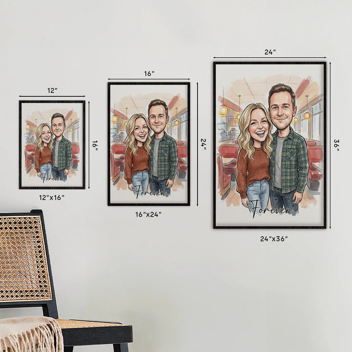 Personalized Poster "Couple Sketch"