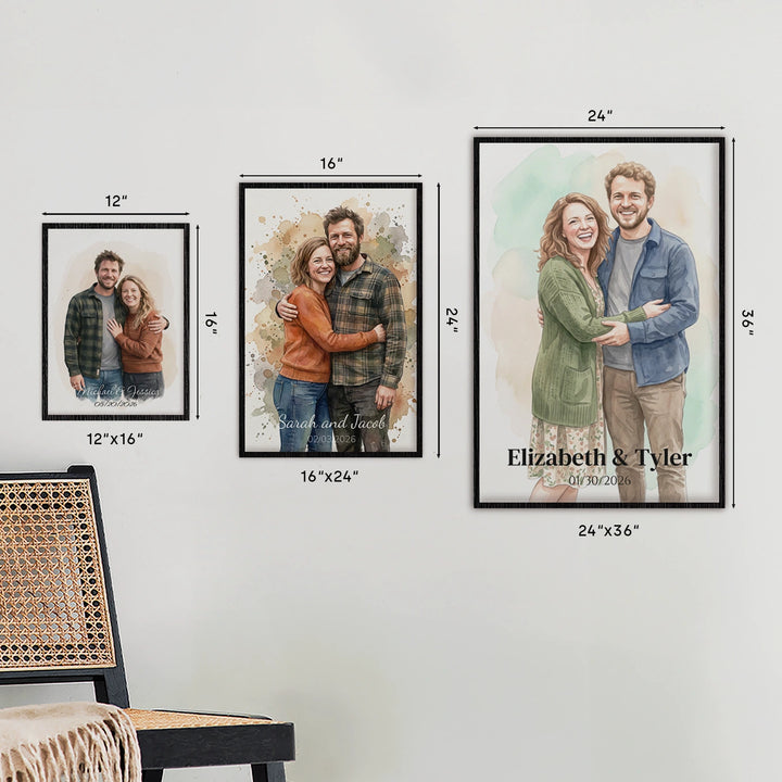 Personalized Watercolor Poster "Your Photo"