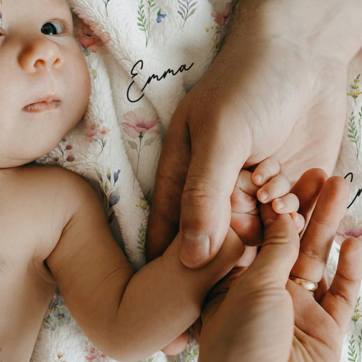 Personalized Baby Blanket "Flowers"