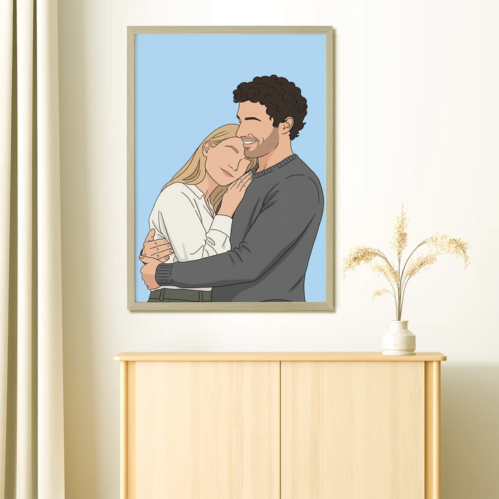 Personalized Poster "Couple Drawing"