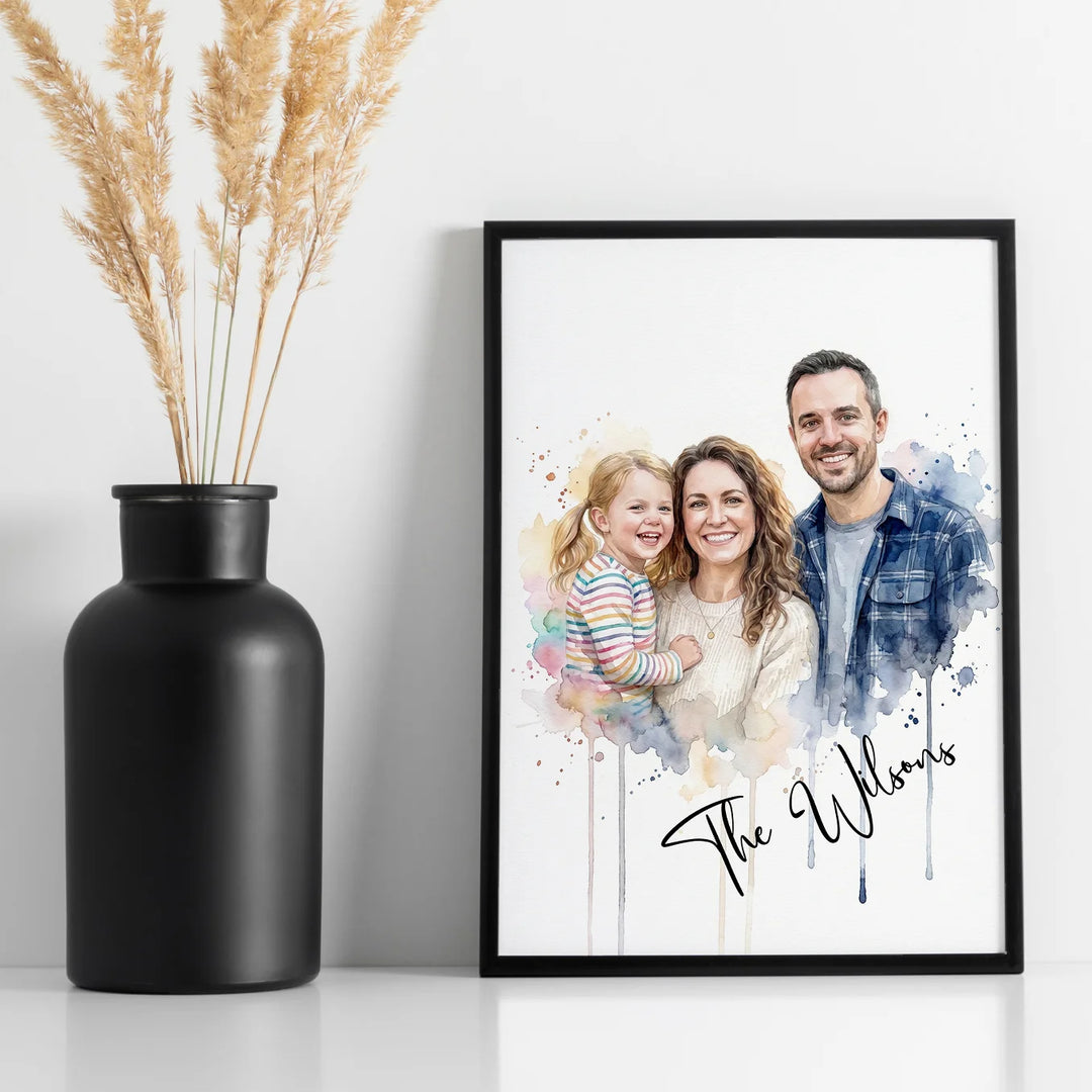 Personalized Poster Family "Watercolor"
