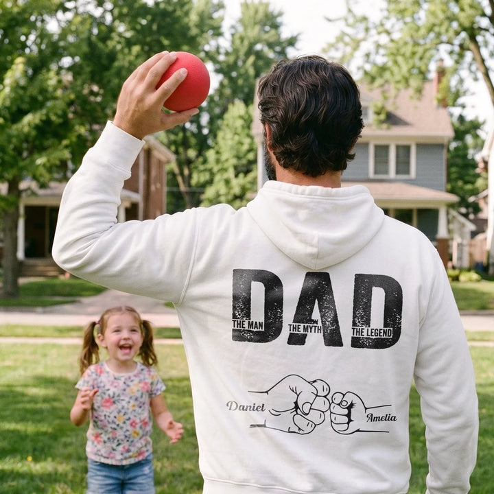 Personalized Hoodie "Dad — The Man, The Myth, The Legend"