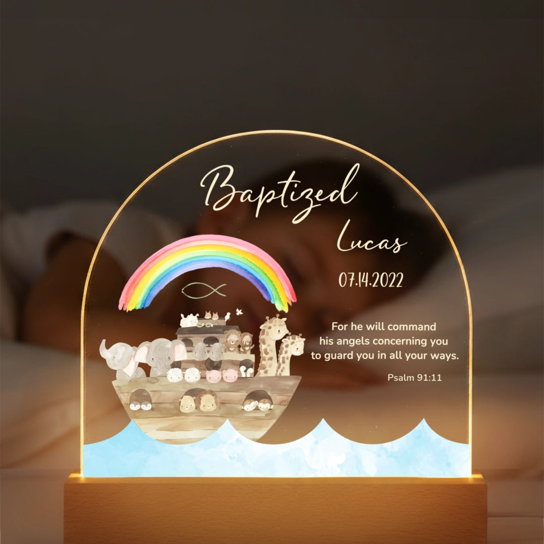 Personalized Acrylic Baptism Light "Ark"