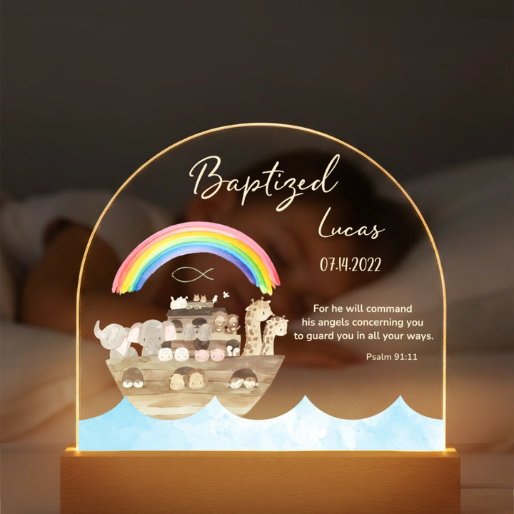 Personalized Acrylic Baptism Light "Ark"
