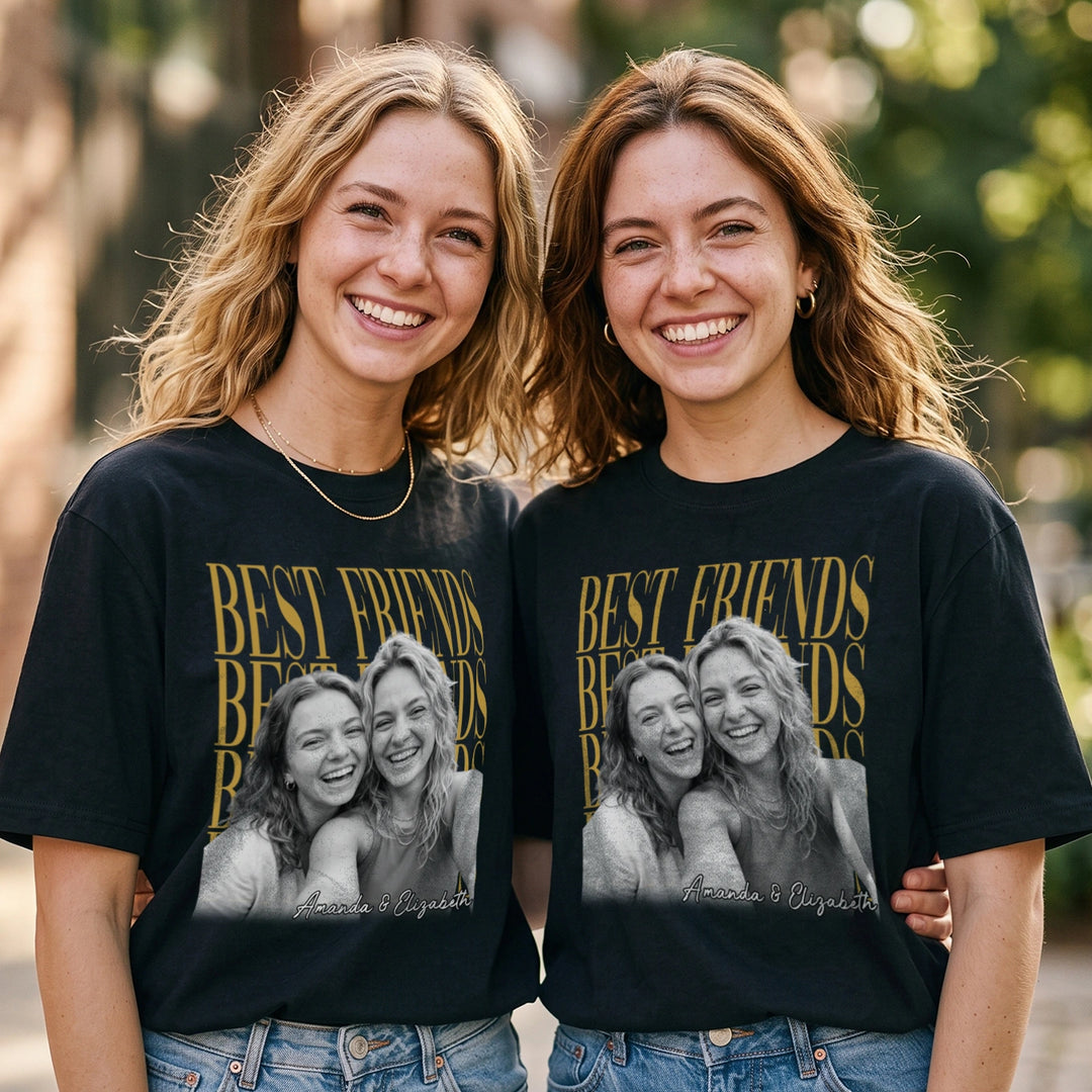 Personalized T-Shirt "Besties Retro"