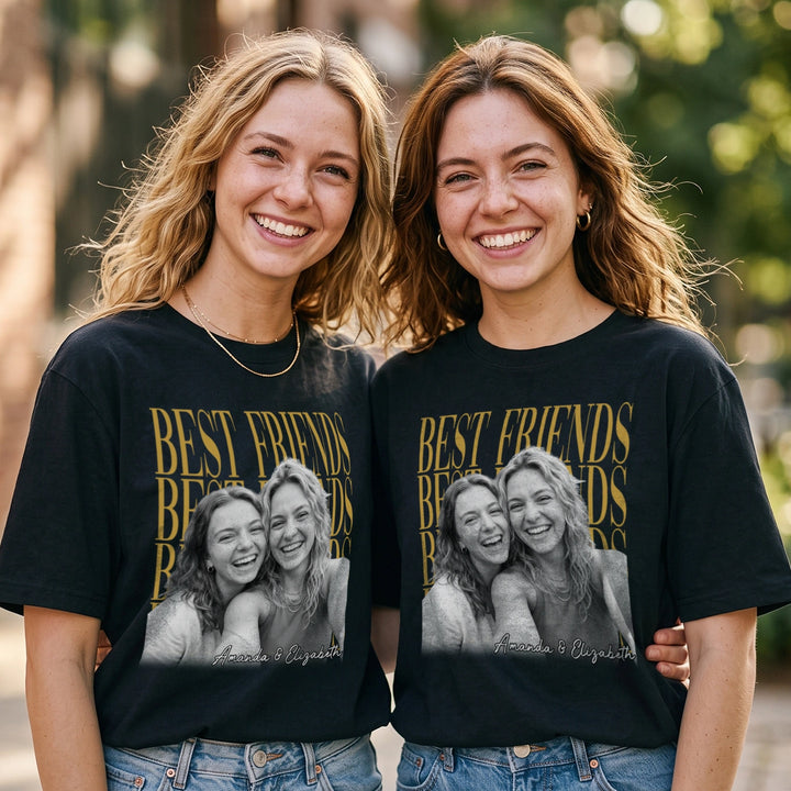 Personalized T-Shirt "Besties Retro"