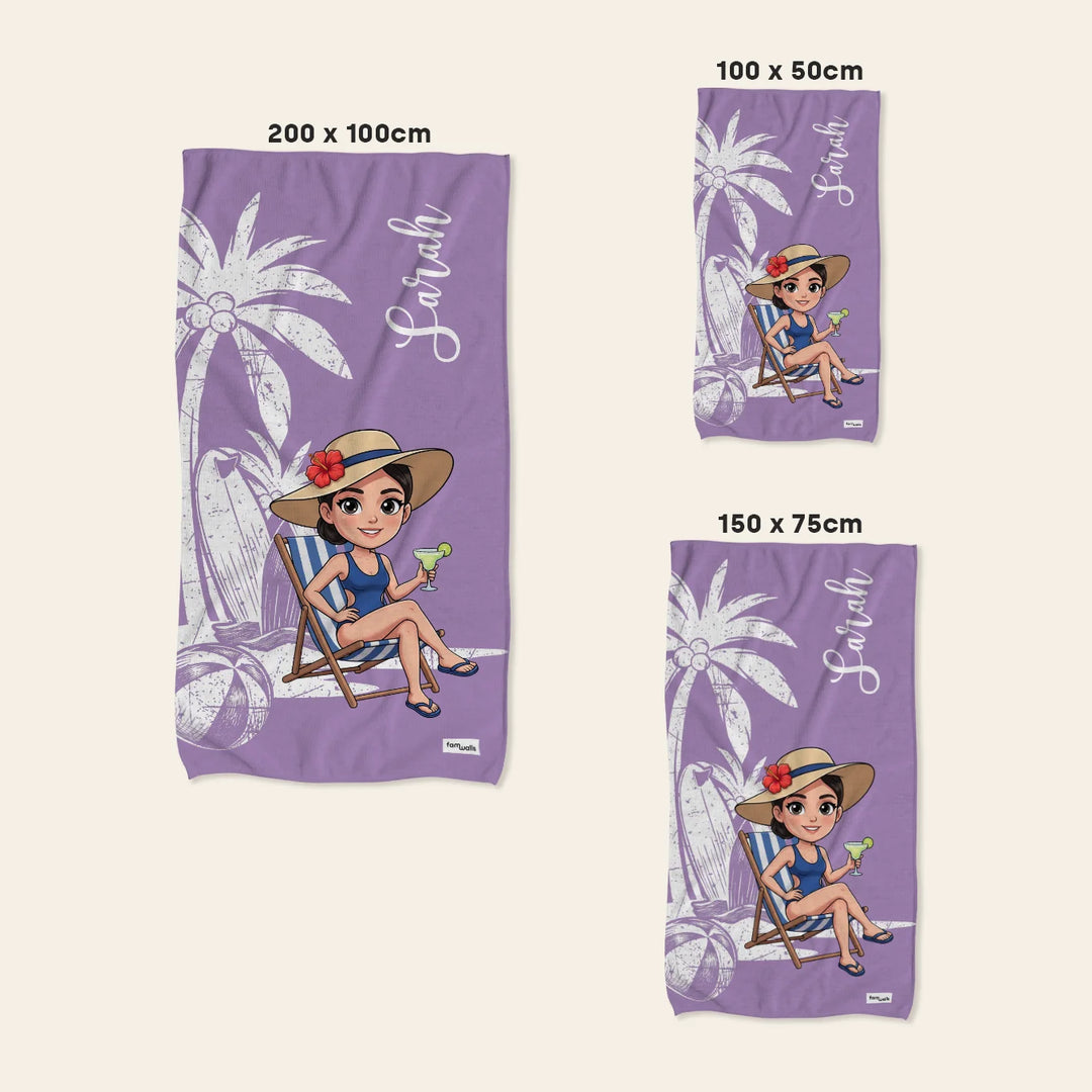 Personalized Beach Towel "Besties"