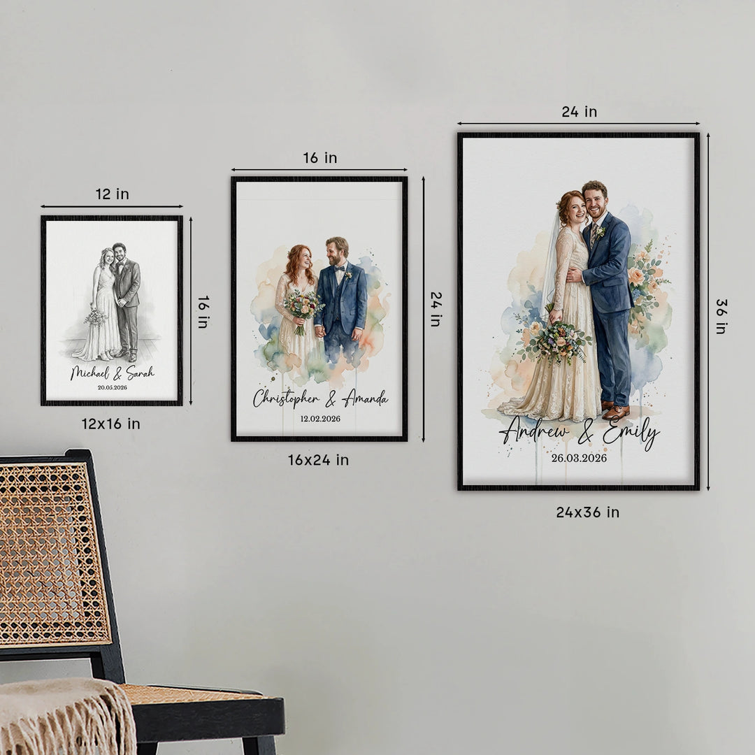 Personalized Poster "Watercolor Wedding"