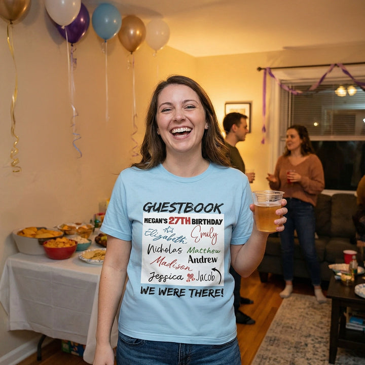 Personalized T-Shirt "Birthday Guestbook"