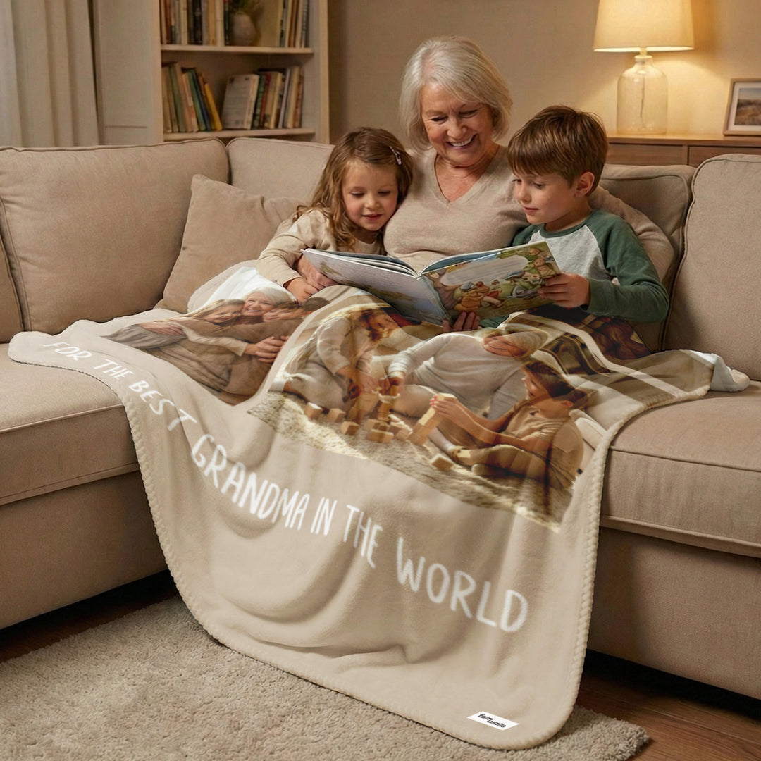 Personalized Photo Blanket "Grandma"