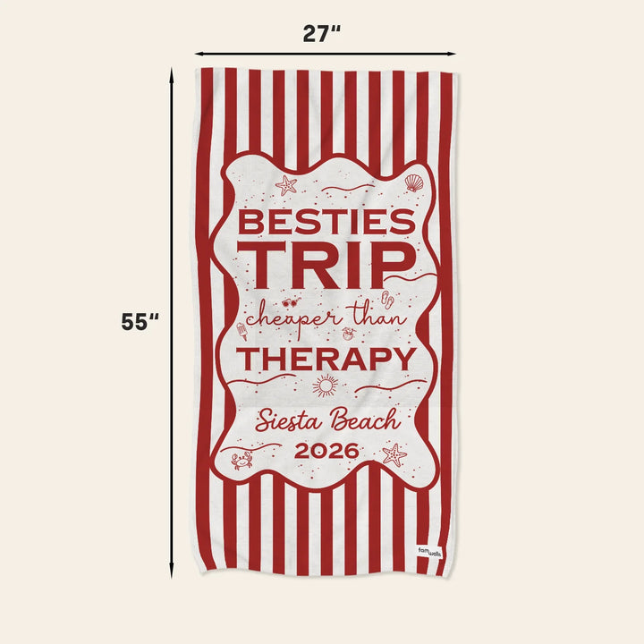 Personalized Bath Towel “Besties Trip”