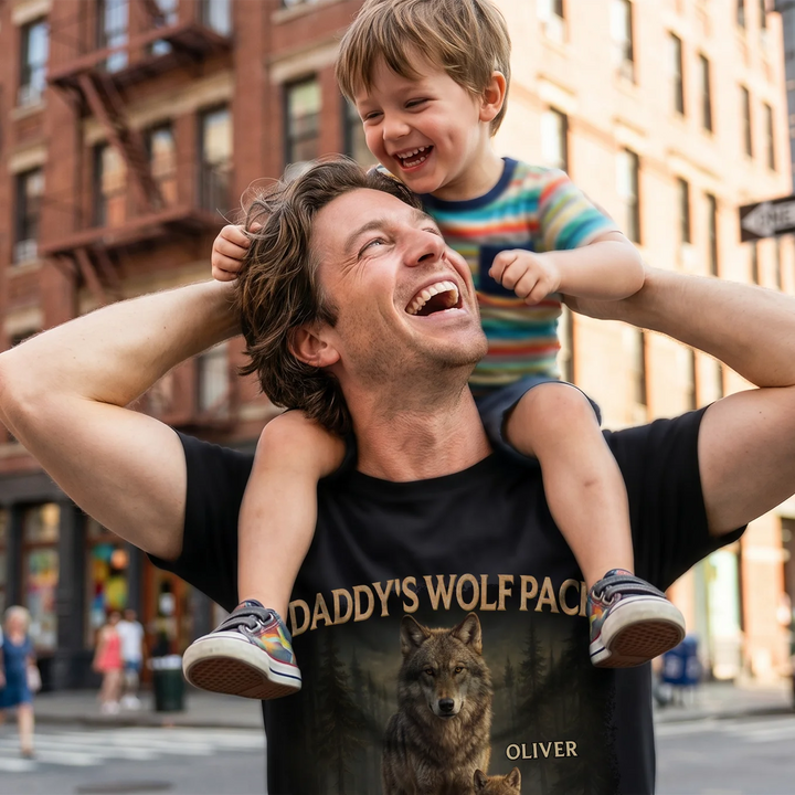 Personalized T-Shirt "Dad's Wolf Pack"