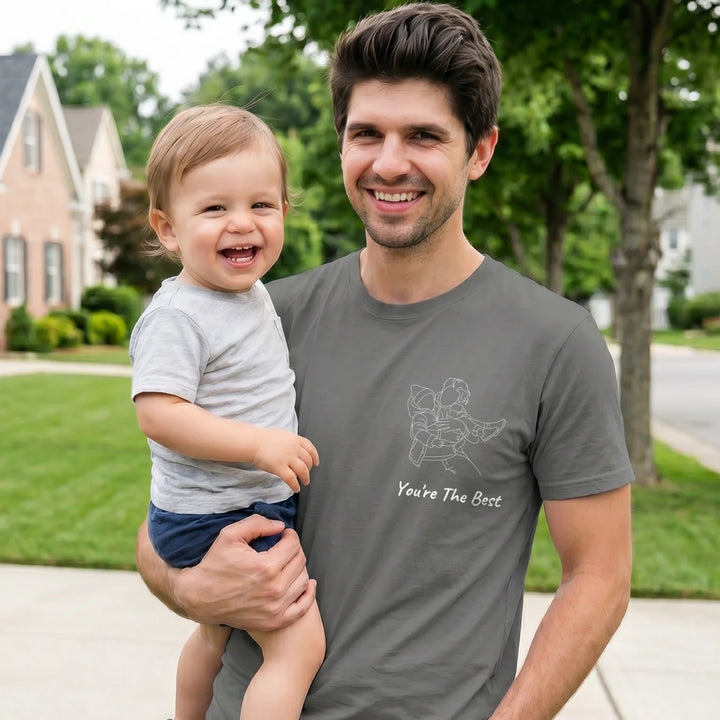Personalized T-Shirt "Dad Line Art"