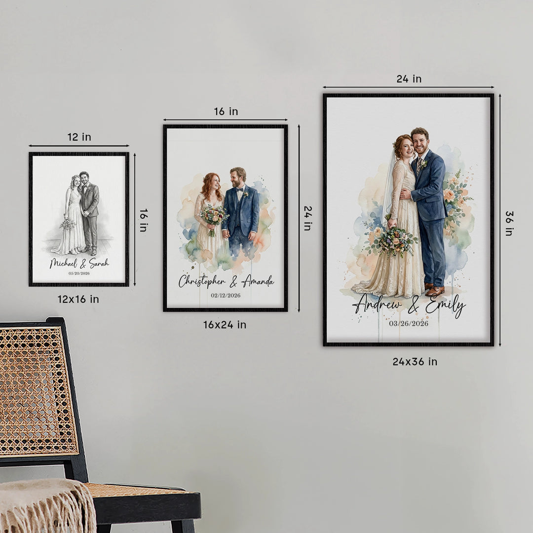 Personalized Poster "Watercolor Wedding"