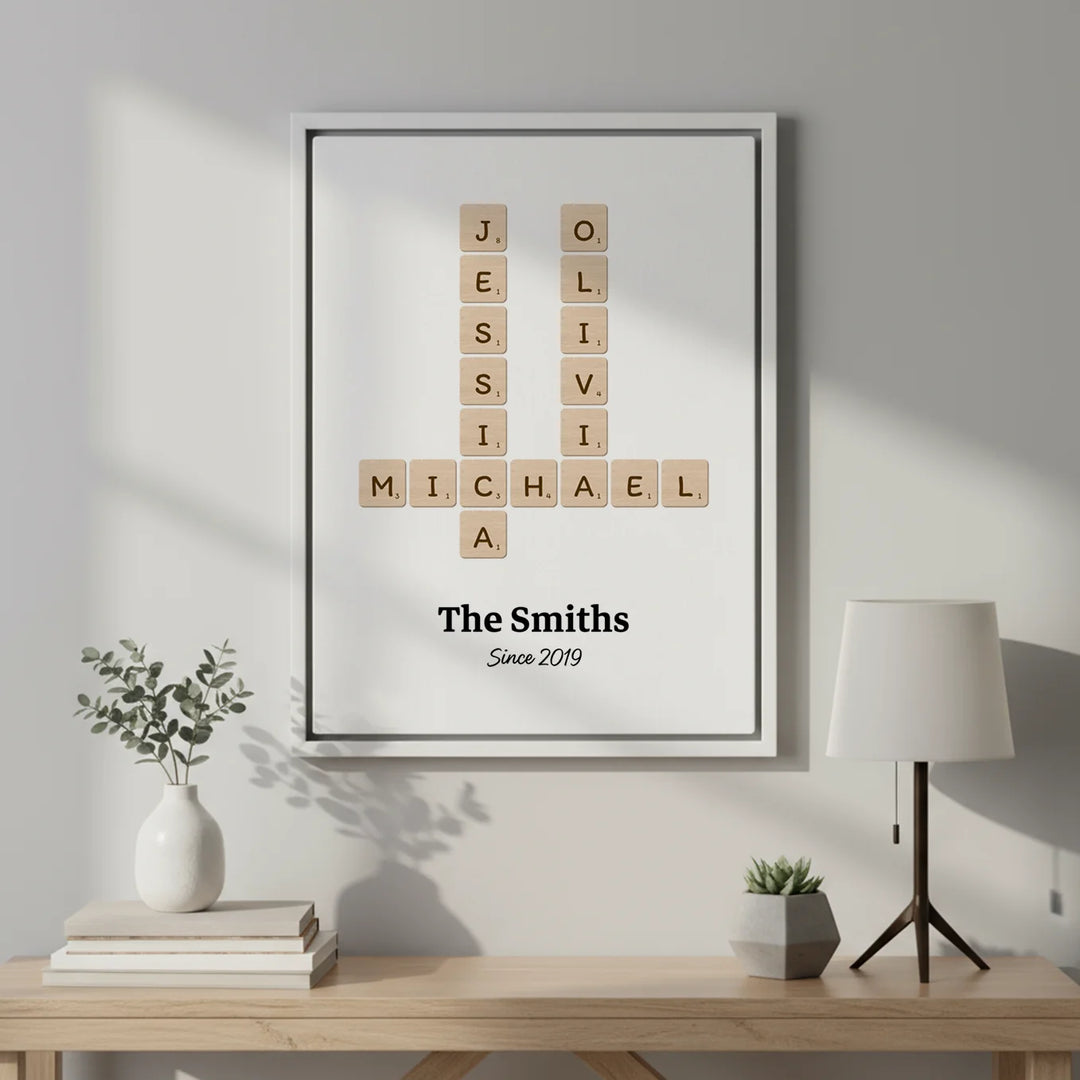 Personalized Canvas "Scrabble"