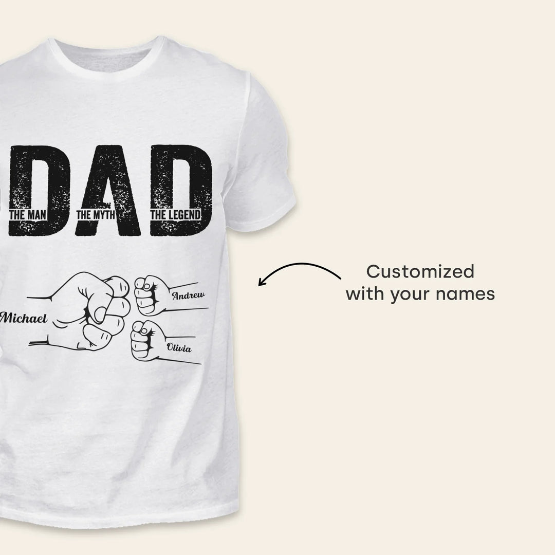 Personalized T‑Shirt "Dad - The Man, The Myth, The Legend"