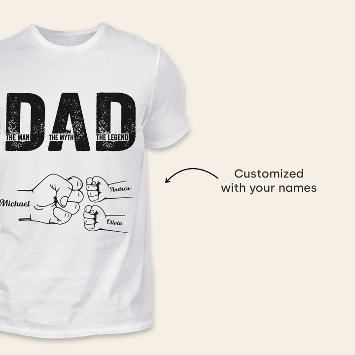 Personalized T‑Shirt "Dad - The Man, The Myth, The Legend"